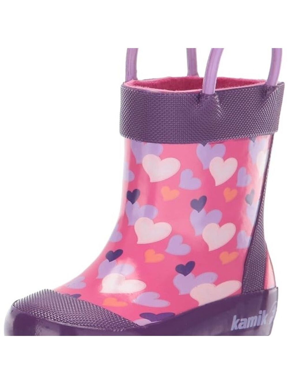 Kamik Pink and Purple Kids Rain Boots
